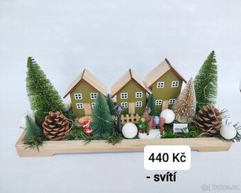 Prodám vánoční trvanlivou vesničku - svítí