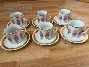 Porcelán CONCORDIA Lesov (KV) Sada 6 šálků a 6 podšálků