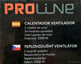 Teplovzdušný ventilátor PROLine FH 2000 + větrák. Přímotop. - 1
