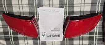 Kryty zrcátek Fabia 4 červené.