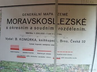 Generální mapa země moravskoslezke rozkládací. - 1