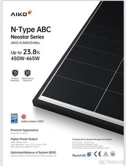 Akce,Solární panely AIKO 445W Black frame