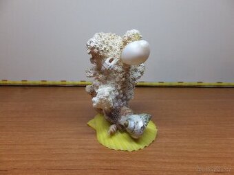 Retro dekorace s pravého mořského korálu a mušlí.