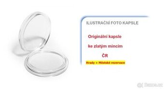 Originální kapsle na zlaté mince Hrady a Rezervace