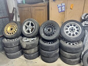 Kola BMW r15 r16 r17, originál liťáky, plecháče, dojezdovka