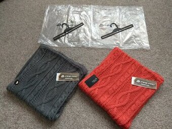 Nové unisex pletené kruhové šály ALPINE PRO - šedá, oranžová