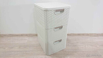 Krémová koupelnová skříňka Style Curver