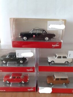 Herpa Škoda 1000, Volga, Trabant
