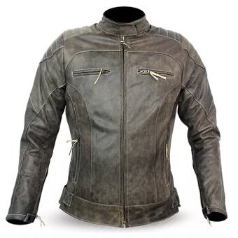 Moto Dámska Kožena Hnedá Bunda 2 V 1 Velk.XS Osob.Aj Poštou