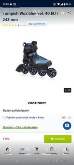 Prodám nové kolečkové brusle vel.40