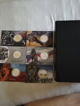 Český lev 2020-2025 v Blistru 1oz pozlacený v etui