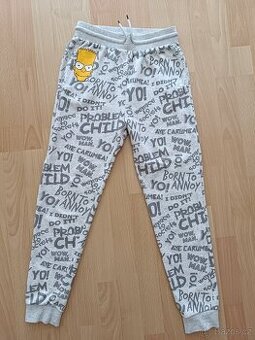 Bavlněné tepláky Simpsons, vel. 10-12 let