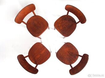 Celodřevěné bukové židle TON, 4 ks.