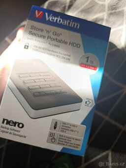 Externi disk se sifrovanim Verbatim Store n Go Secure 1TB