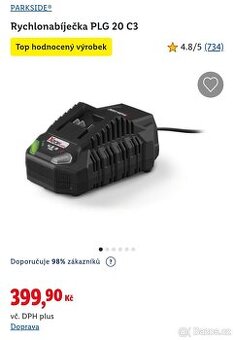 Parkside Rychlonabíječka PLG 20 C3, 20v