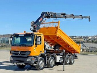 Mercedes-Benz Actros 3241 - 8x4 – Sklápěč/Valník + HR-HIAB 3