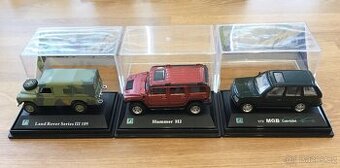 Modely aut 1:72 Cararama Land Rover, Hummer, Volkswagen