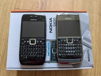 2× Nokia E71, jedna použitá, druhá nová v originální krabici