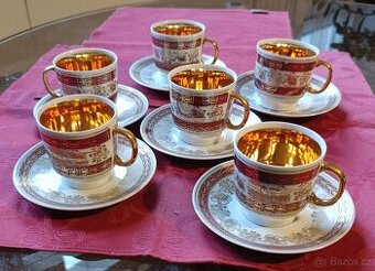 Prodám pozlacené šálky s podšálkem Orion Epiag Loket