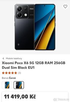 Prodám plně funkční jen odzkoušeny Xiaomi Poco X6