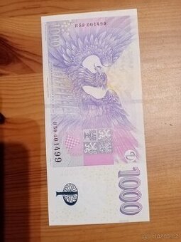 1000 Kč ČNB s přetiskem