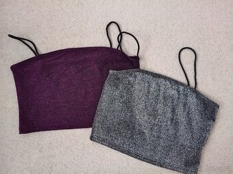 Třpytivý crop top