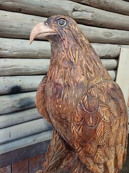 Dřevěná socha Orel