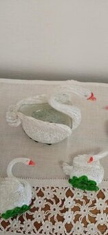 Kolekce skleněných labutí 60. léta