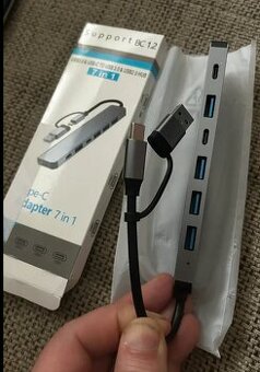 USB-C Hub / Adaptér 7 v 2. Nový,