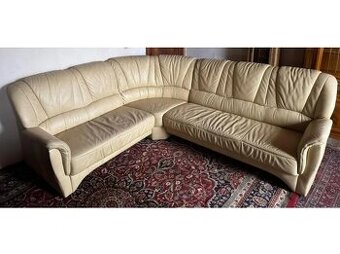 Rohová kožená sedací souprava, 3293