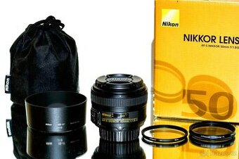 Nikon AF-S Nikkor 50mm 1:1,8 G + UV + CPL NEPOUŽÍVANÝ