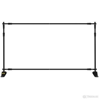 Nastavitelný stojan na pozadí - černý, 240x240 cm