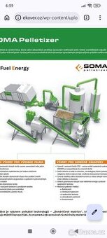 Na predaj linka na biomasu pelety