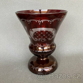 Egermann Váza z rubínového skla 20 cm