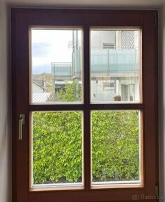 Okna dvere drevena 100x130, balkonovky 110 x220