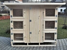 Kralikarna 6kotců krmné chodbičky