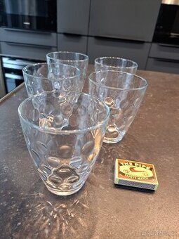 Pěkné sklenice Bormioli Rocco (Italy), 5 ks, levně