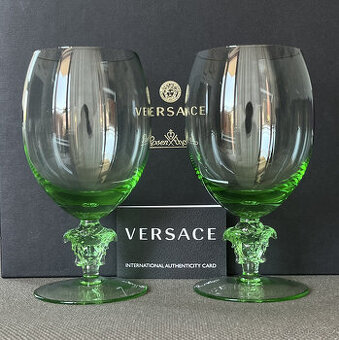 Versace Medusa 2x zelená sklenice na víno 350ml