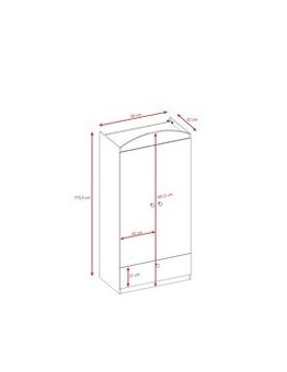 Dětská skříň 180 cm  ZELENA, PC 8900KČ