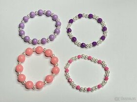 Náramek růžovo nebo fialovo bílý