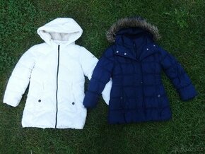 Dívčí zimní bundy 2 ks vel. 116