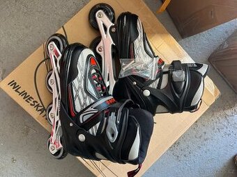 Nové in-line brusle .(Velikost 39-42)Svítící kolečka .