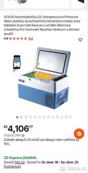 Přenosná autochladnička kompresorová