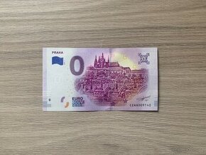 0 Euro Souvenir bankovka Praha Hradčany