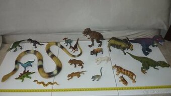 Gumová zvířátka Had, tygr, dinosauři atd dle fotek