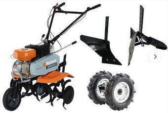 Benzínový 8HP kultivátor vyorávač brambor +pluh, 3 rychlosti
