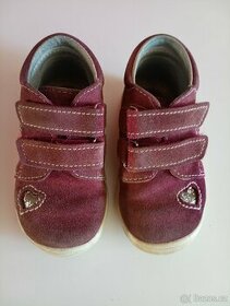 Dívčí kožené jarní boty 23