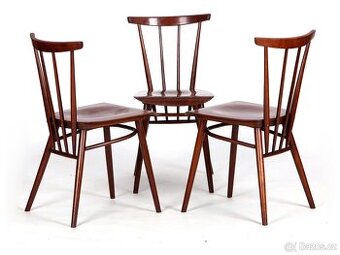 Elegantní designové židle TATRA v TOP kondici, 3 kusy.