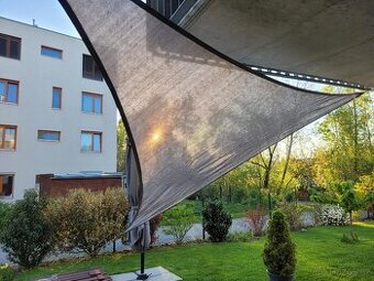 Sluneční plachta trojúhelníková šedá - 1