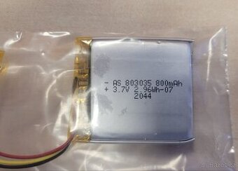 Li-Pol baterie 803035, 800mAh, 3.7V, 2.96Wh - 1